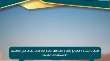 اعتماد إنشاء 3 مصانع بنظام المناطق الحرة الخاصة.. تعرف على تفاصيل الاستثمارات الجديدة